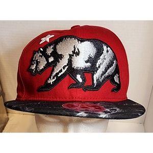 California Republic Bear Snapback Hat Cap Adjustable One Size Sole Addiction New